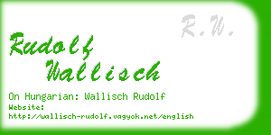 rudolf wallisch business card